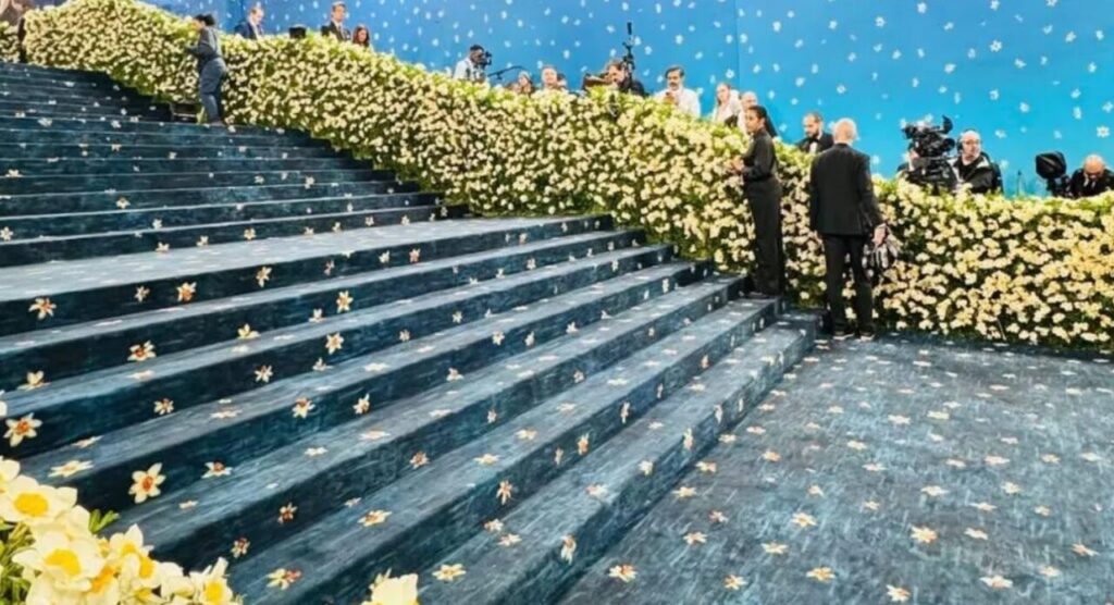 Met gala Deep Blue Handmade Carpet image