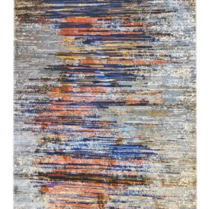 Sunrise Modern Abstract Handmade Wool Rug - Made in Badohi natural Fibers